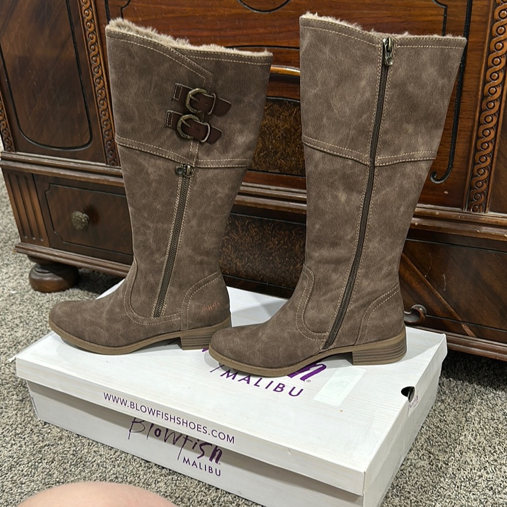 Blowfish Brown Suede Knee-High Boots